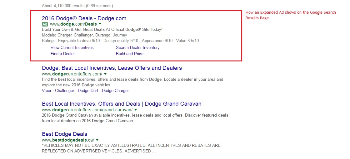 Expanded Ad Preview on Google SERP